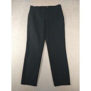 Theory Pants Women's 6 Black Pull On Ankle Chino Work Office Stretch Cotton